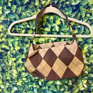 Tommy Hilfiger Brown and Tan Argyle Women's Bag